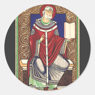 Saint Pope Gregory the Great Classic Round Sticker