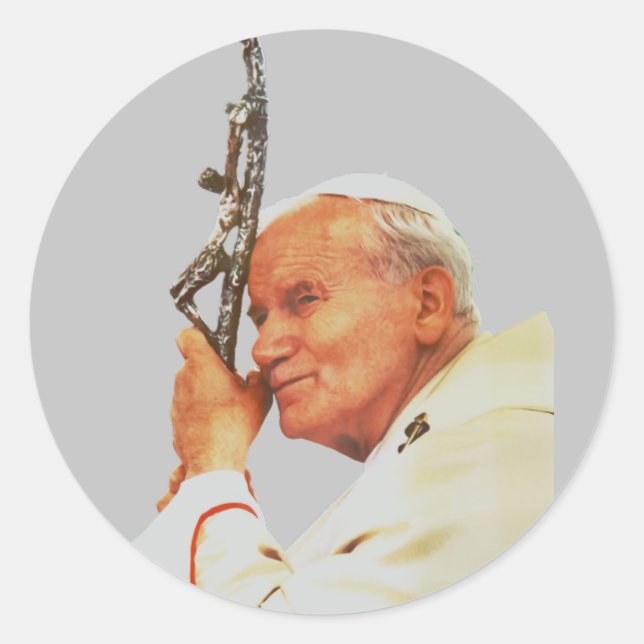 Saint Pope John Paul II Classic Round Sticker (Front)