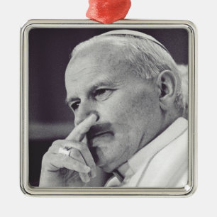 Saint Pope John Paul II  Metal Ornament