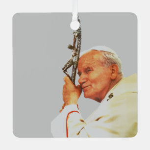 Saint Pope John Paul II  Metal Tree Decoration