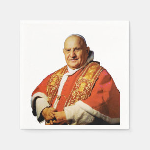 Saint Pope John XXIII head of the Catholic Church Napkin