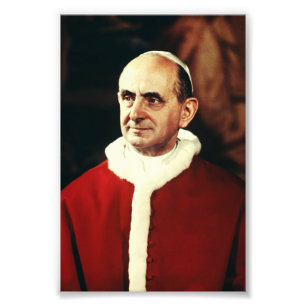 Saint Pope Paul VI head of the Catholic Church  Photo Print