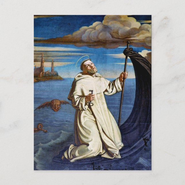 Saint Raymond of Penyafort Premium Baroque Style Postcard (Front)