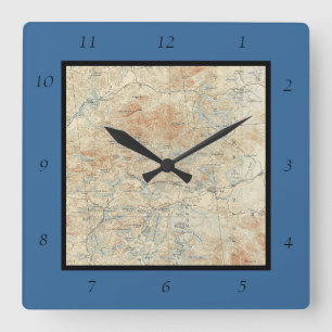 Saint Regis Canoe Area Details in the Adirondacks  Square Wall Clock