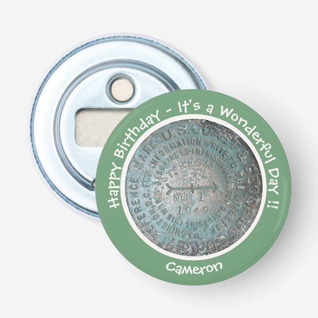 Saint Regis Mountain USGS Benchmark Party Items Bottle Opener (Front)