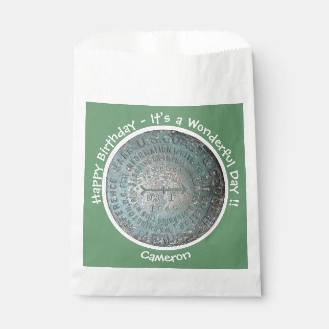 Saint Regis Mountain USGS Benchmark Party Items Favour Bag (Front)