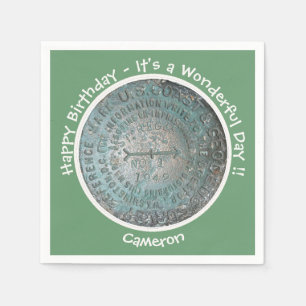 Saint Regis Mountain USGS Benchmark Party Items Napkin
