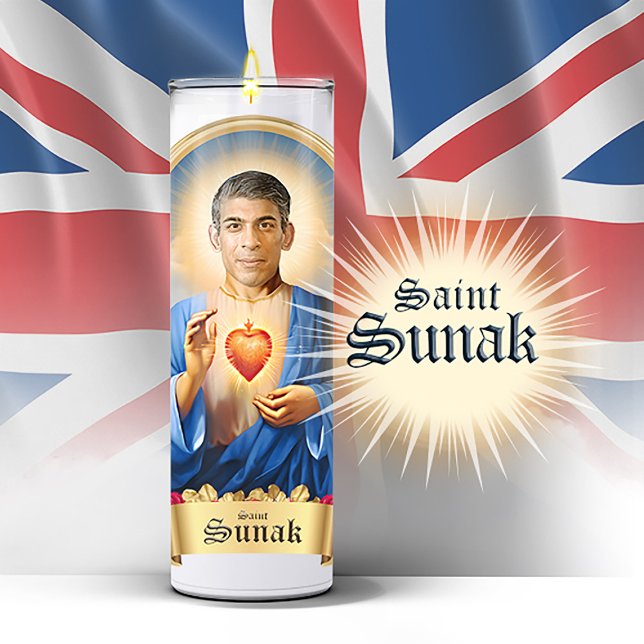 Saint Rishi Sunak Prayer Candle (Saint Rishi Sunak Devotional Prayer Candle Stickers and Gifts)