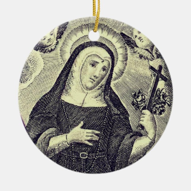 Saint Rita of Cascia Ceramic Ornament (Front)