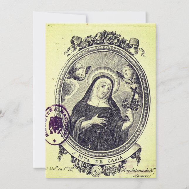 Saint Rita of Cascia Invitation (Front)