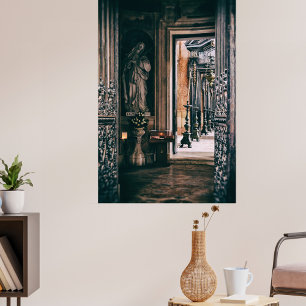 Saint Rita of Cascia statue in Mafra Palace Photo Print