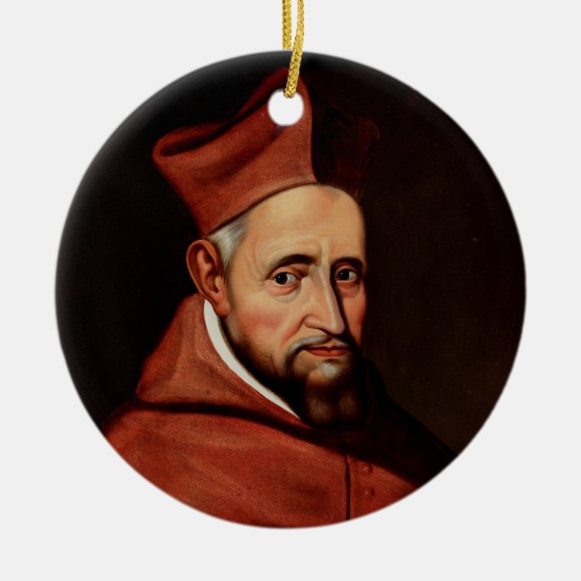Saint Robert Bellarmin Ceramic Ornament (Front)