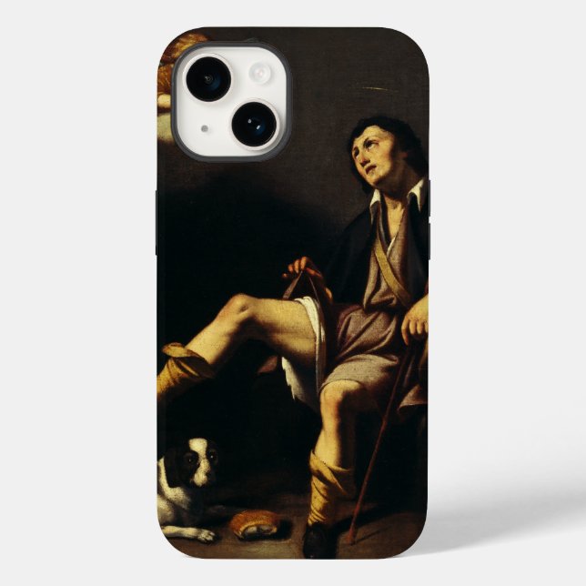 Saint Roch and the Angel by Guy François Case-Mate iPhone Case (Back)