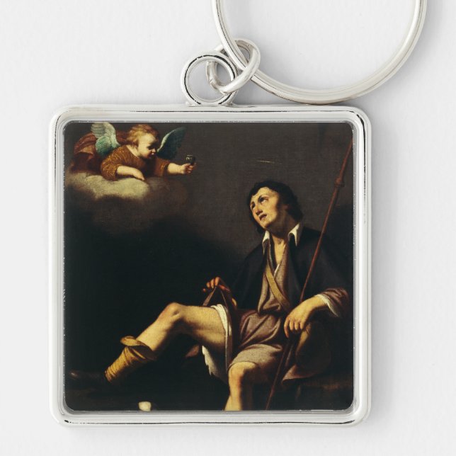 Saint Roch and the Angel by Guy François Key Ring (Front)