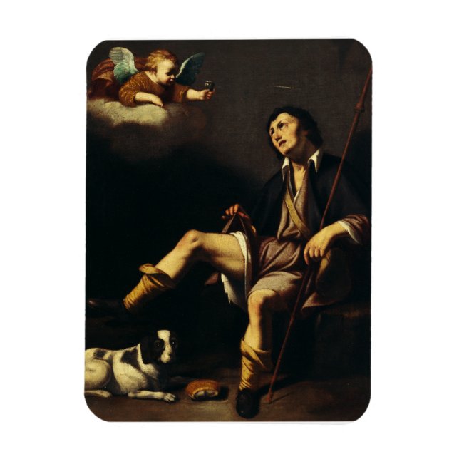 Saint Roch and the Angel by Guy François Magnet (Vertical)