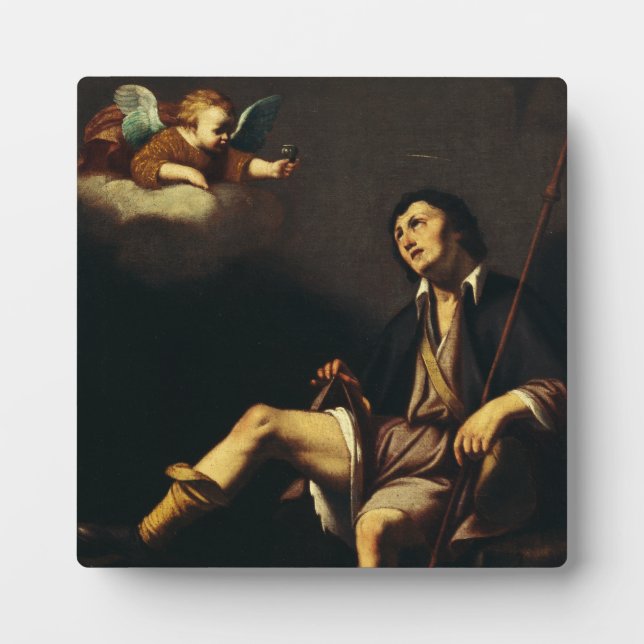 Saint Roch and the Angel by Guy François Plaque (Front)