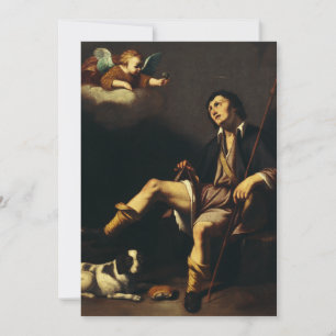 Saint Roch and the Angel by Guy François Thank You Card