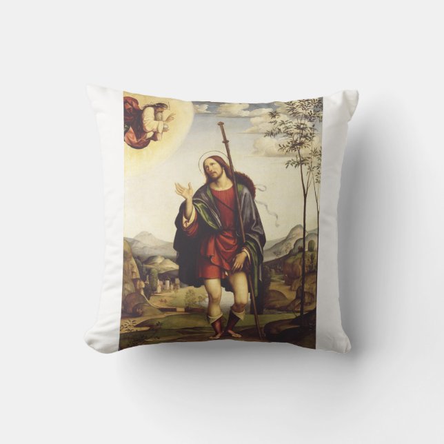 Saint Roch by Francesco Francia  Cushion (Front)
