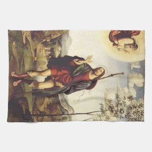 Saint Roch by Francesco Francia Tea Towel