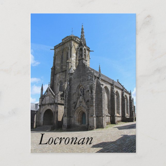 Saint Ronan church in Locronan Postcard (Front)