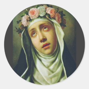 Saint Rose of Lima by Francesco de Mura Classic Round Sticker