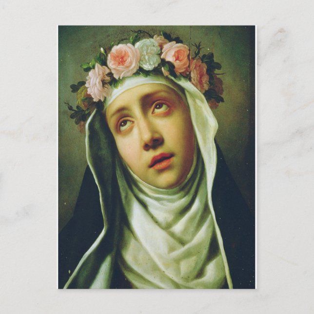 Saint Rose of Lima by Francesco de Mura Holiday Postcard (Front)