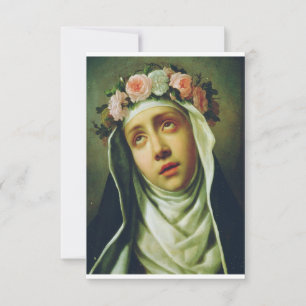 Saint Rose of Lima by Francesco de Mura Thank You Card