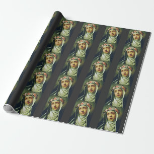 Saint Rose of Lima by Francesco de Mura Wrapping Paper