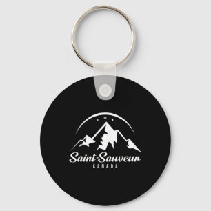 Saint-sauveur Canada Ski Resort Skiing Snowboardin Key Ring