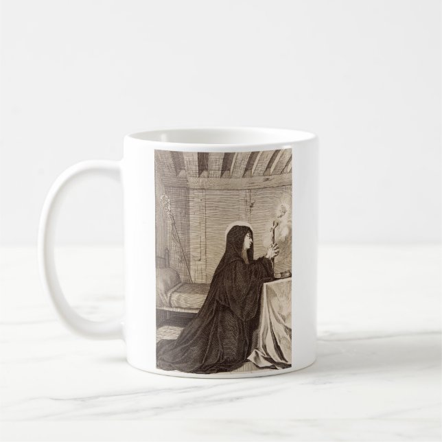 Saint Scholastica Patroness of school Coffee Mug (Left)