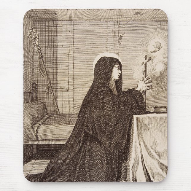 Saint Scholastica Patroness of school Mouse Pad (Front)