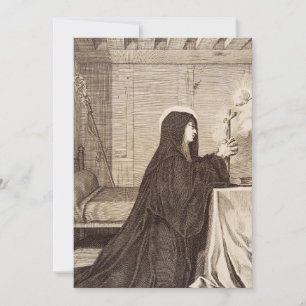 Saint Scholastica Patroness of school Thank You Card