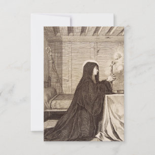 Saint Scholastica Spirit of the Dove Holy Card