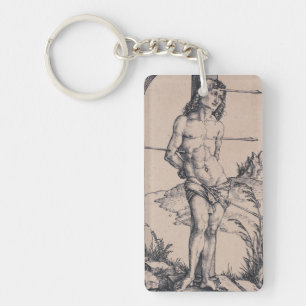 Saint Sebastian Bound to the Column Key Ring