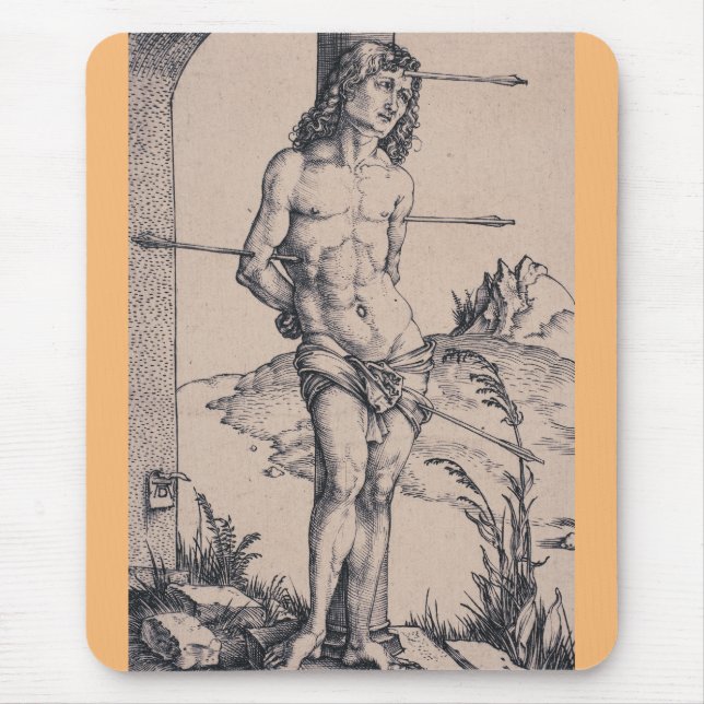 Saint Sebastian Bound to the Column Mouse Pad (Front)