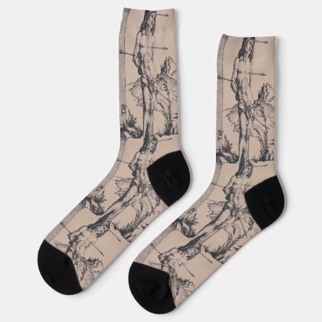 Saint Sebastian Bound to the Column Socks (Left)