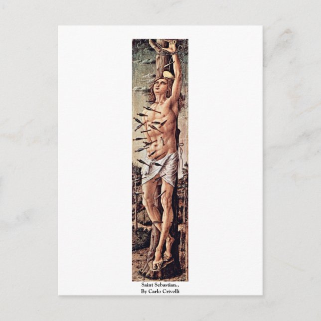 Saint Sebastian., By Carlo Crivelli Postcard (Front)