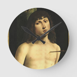 Saint Sebastian, c.1490s (tempera on panel) Round Clock