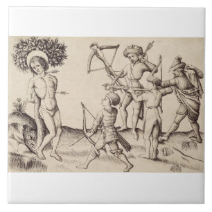 Saint Sebastian Captain of the Praetorian Ceramic Tile