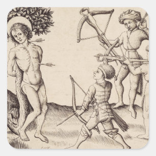 Saint Sebastian Captain of the Praetorian Square Sticker