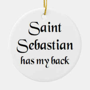 saint sebastian ceramic ornament