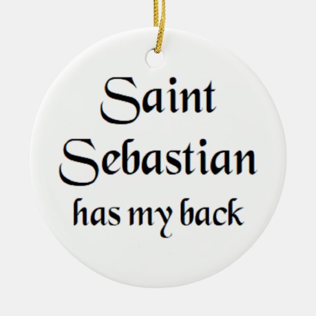 saint sebastian ceramic ornament (Front)