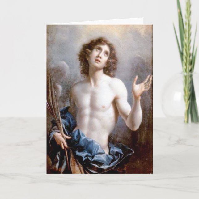 Saint Sebastian Fine Art Greetings Card (Front)