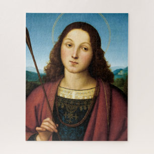 Saint Sebastian, San Sebastiano by Raphael Jigsaw Puzzle