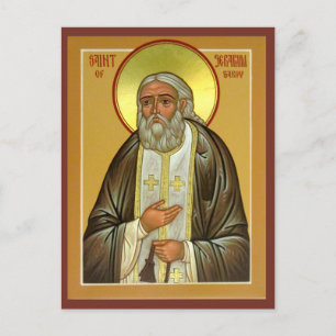Saint Seraphim of Sarov Prayer Card