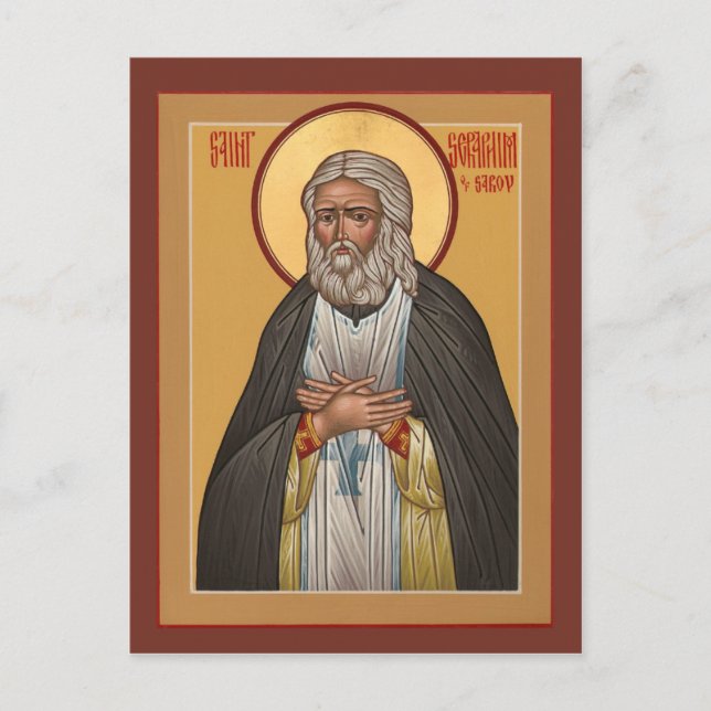 Saint Seraphim of Sarov Prayer Card (Front)