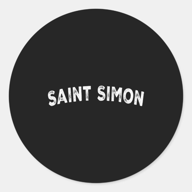 Saint Simon  Classic Round Sticker (Front)