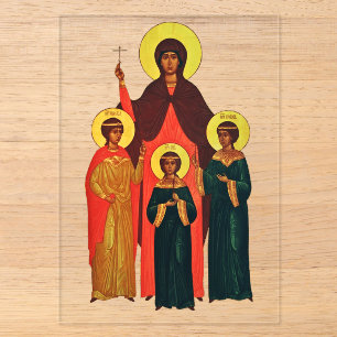 Saint Sophia and Her Daughters The Eternal Virtues Acrylic Invitations