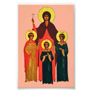 Saint Sophia and Her Daughters The Eternal Virtues Photo Print