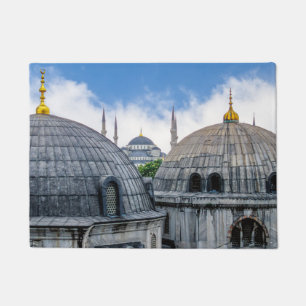 Saint Sophie Cathedral and Blue Mosque - Istanbul  Doormat